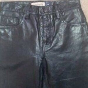 Leather Y2K NWT Ladies Black Straight Leg Pants Size 6